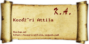 Kozári Attila névjegykártya